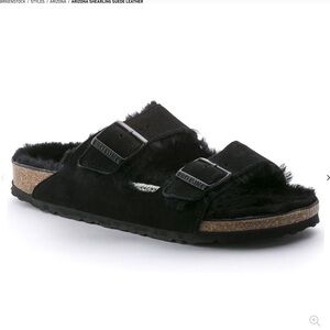 NWOT Birkenstock Arizona Shearling Suede Sandals